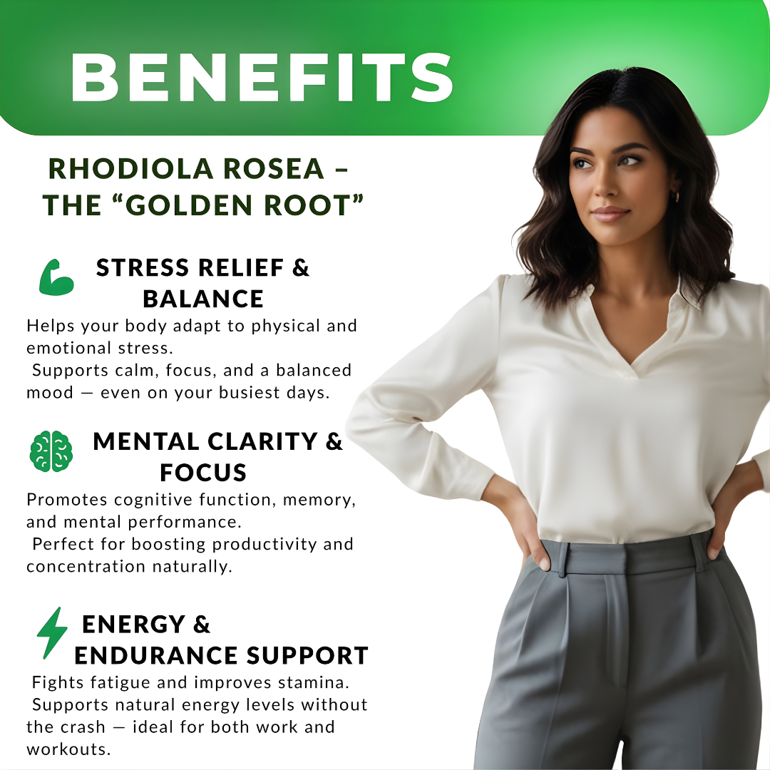 Naturiva Rhodiola Rosea – Naturally Balances Cortisol To Restore Energy, Focus, and Inner Calm